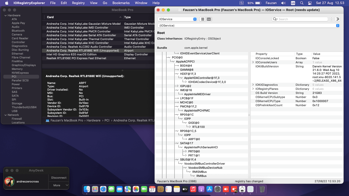 HP 15 AY103DX [KabyLake   Intel HD 620 + I2C + Touchscreen]   OpenCore 10
